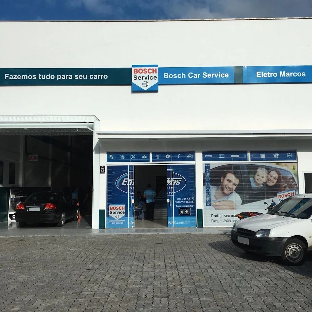 Fachada da EletroMarcos Centro Automotivo, credenciada Bosch Car Service